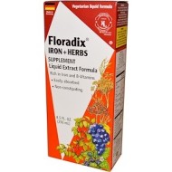 Flora, Floradix, добавка с железом и травами, формула с жидким экстрактом
